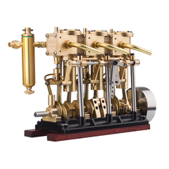 KACIO LS3-13S 3-Cylinder Reciprocating Steam Engine with Oil Cup and Reverse Rotation for Model Boats