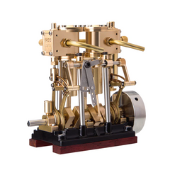 KACIO LS2-13S Twin-cylinder Vertical Steam Engine Model with Oil Cup and Reverse Rotation - For Steam Model Boat