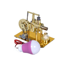 Stirling Metal Engine Generator Steam Engine DIY Engine Kit Gold Edition with LED Lights