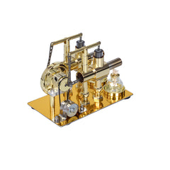 Stirling twin-cylinder engine generator steam engine physics experiments popular science science making DIY engine models