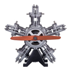 TECHING 5 Cylinder Radial Engine Model Kit - 1:6 Full Metal Aircraft Engine - Build Your Own Radial Engine