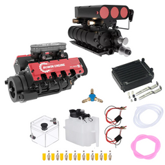 Toyan FS-V800 28cc V8 Nitro Engine Model Kit with Supercharger Accessories
