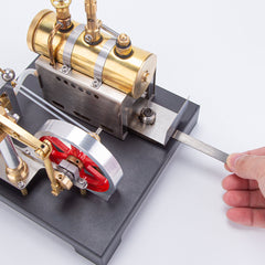 RETROL DIY Steam Beam Engine Model with Boiler & Centrifugal Flyball Governor Model Assembly Kit