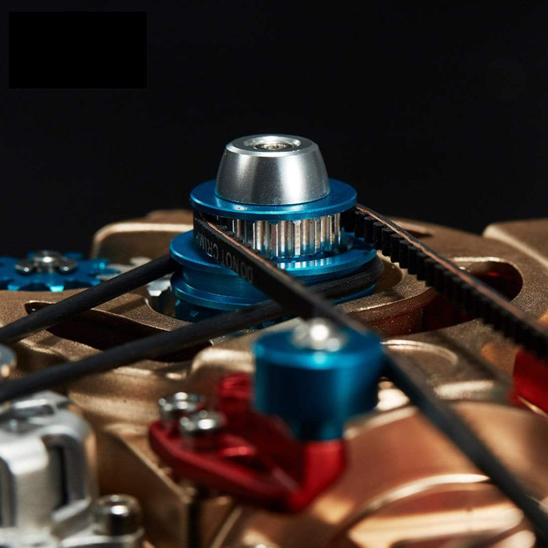 TECHING All-metal Single-cylinder Car Engine Assembly Kit for Collection and Gift