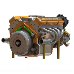 Kit Moteur V8 Essence échelle 1/6 - Maquette Moteur Cison Small-block 44 Cm³ Refroidi Par Eau, à Monter (noir)