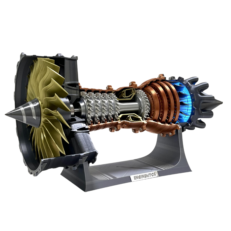 Large TR900 Turbofan Engine Model Kit With Adjustable Speed&Lighting Model Kit (48CM/18.8IN)