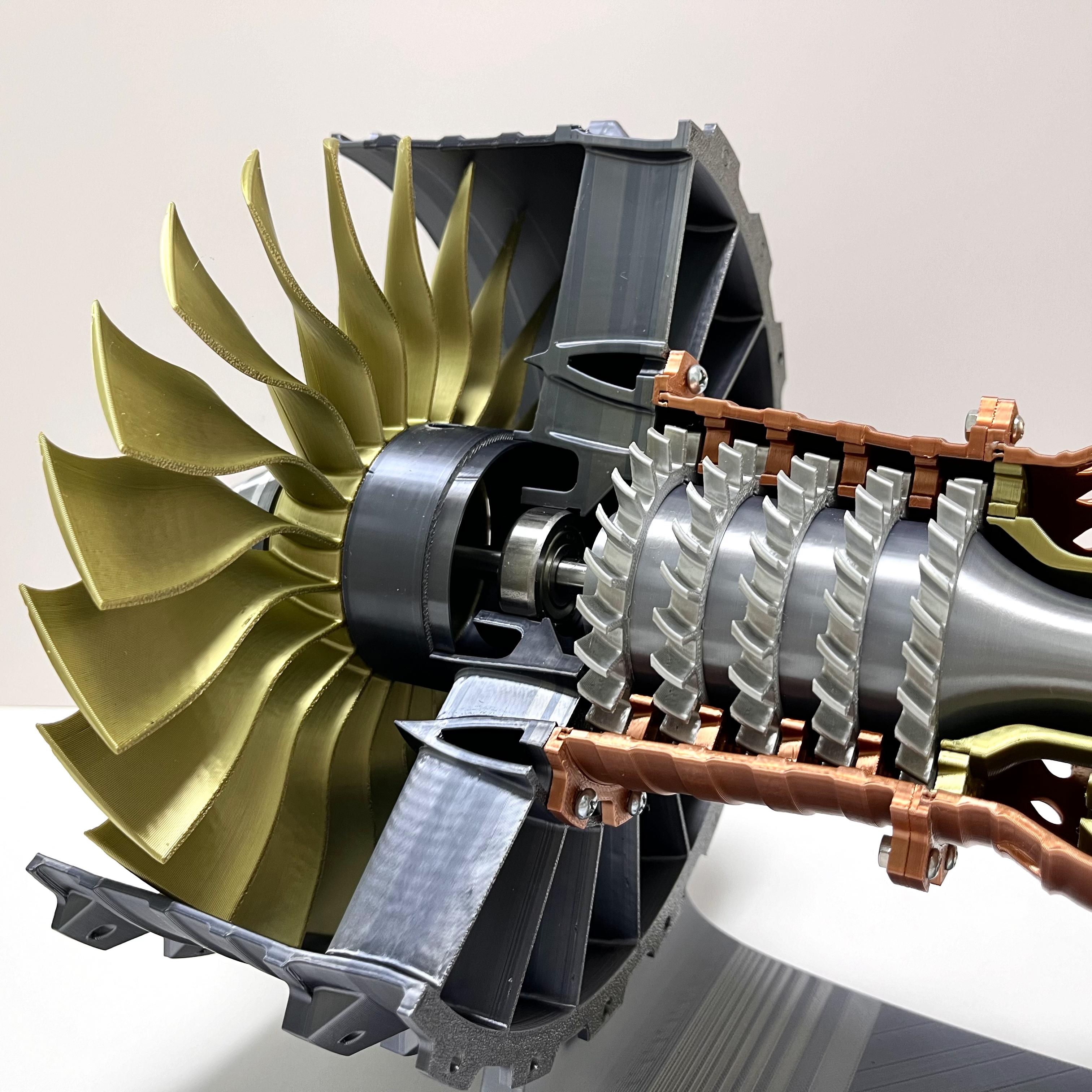 Large TR900 Turbofan Engine Model Kit With Adjustable Speed&Lighting Model Kit (48CM/18.8IN)