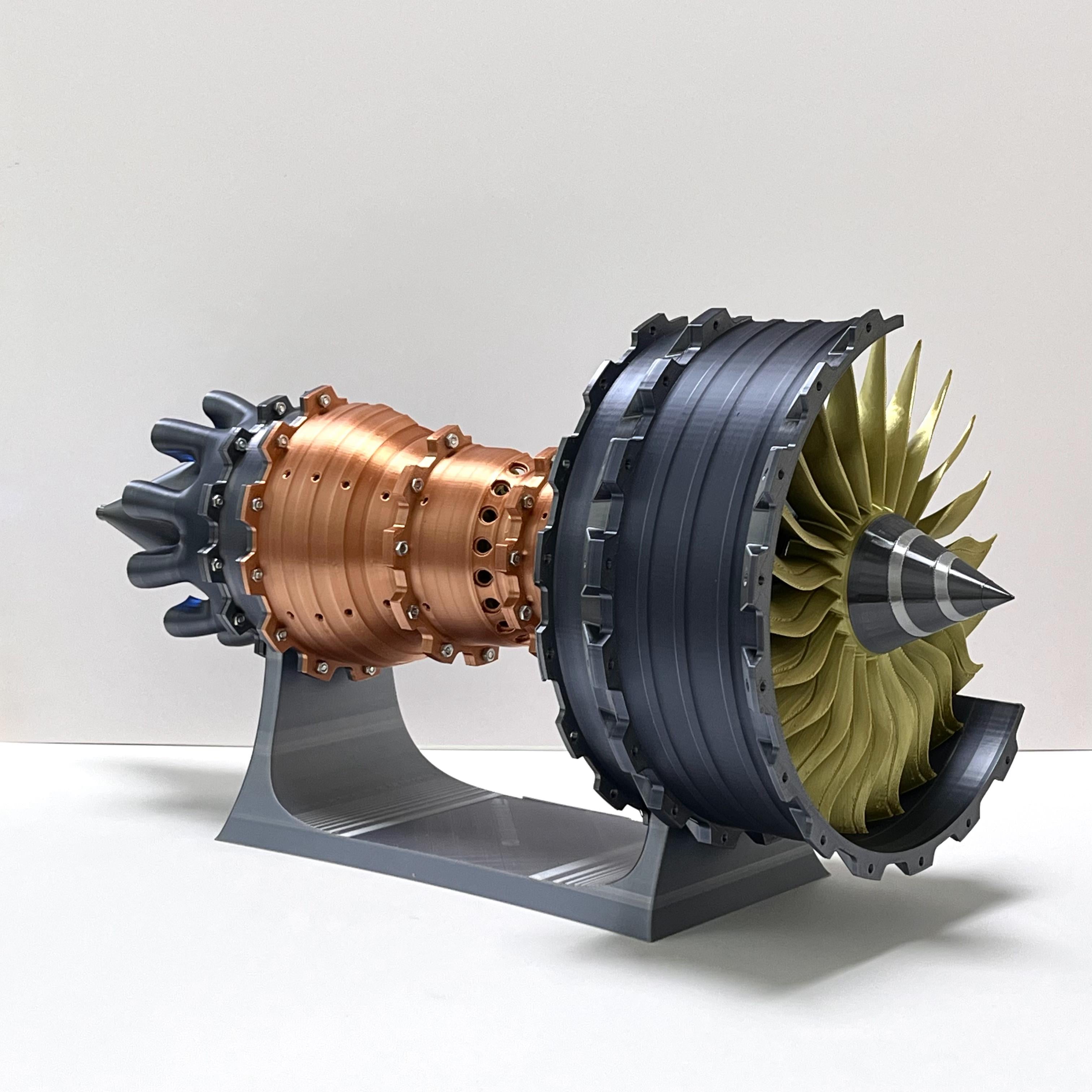 Large TR900 Turbofan Engine Model Kit With Adjustable Speed&Lighting Model Kit (48CM/18.8IN)