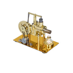 Kit de moteur à vapeur Stirling en métal avec générateur et lumières LED, édition dorée