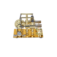 Stirling twin-cylinder engine generator steam engine physics experiments popular science science making DIY engine models