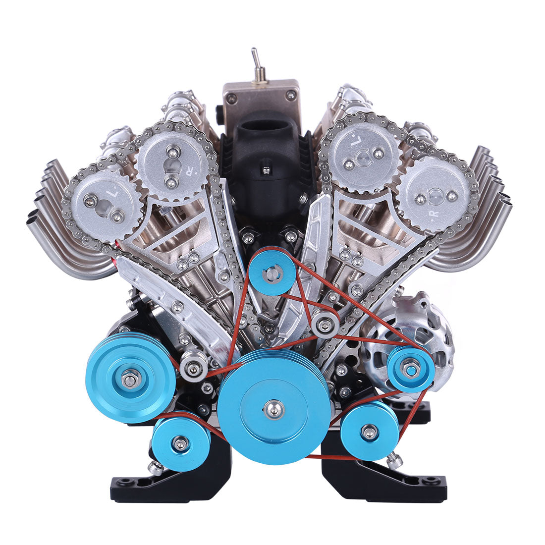 TECHING 1:3 Full Metal V8 Car Engine Model Kit - DIY Mechanical Assembly Educational Toy with 500+ Pcs - Build Your Own Engine