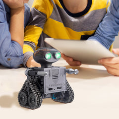 TECHING 160PCS DIY Metal Robot Tank Building Kit with Bluetooth Speaker&Remote Control&Puzzle Engine Assembly