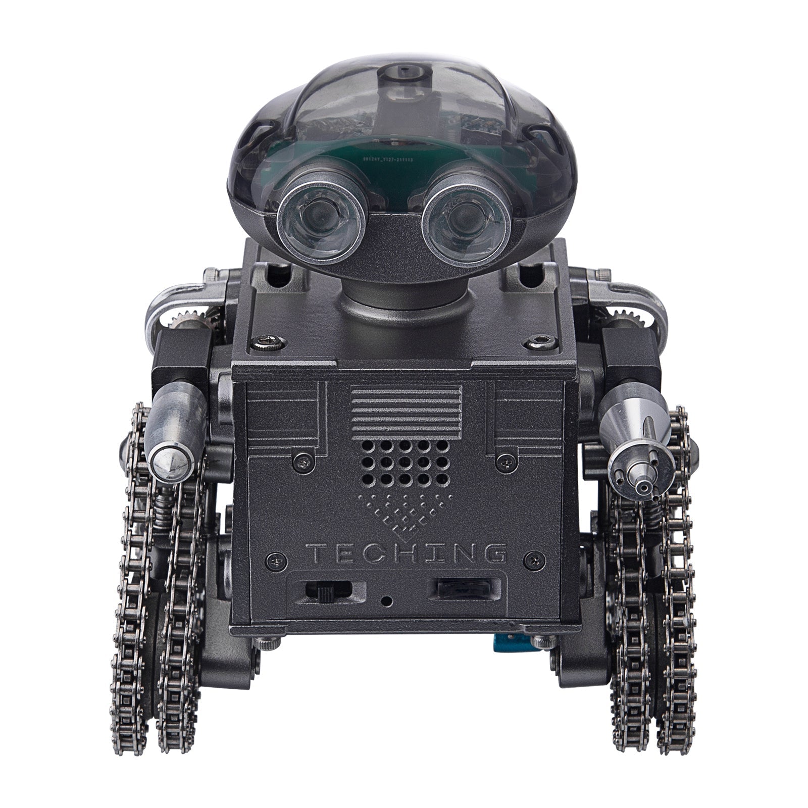 TECHING 160PCS DIY Metal Robot Tank Building Kit with Bluetooth Speaker&Remote Control&Puzzle Engine Assembly