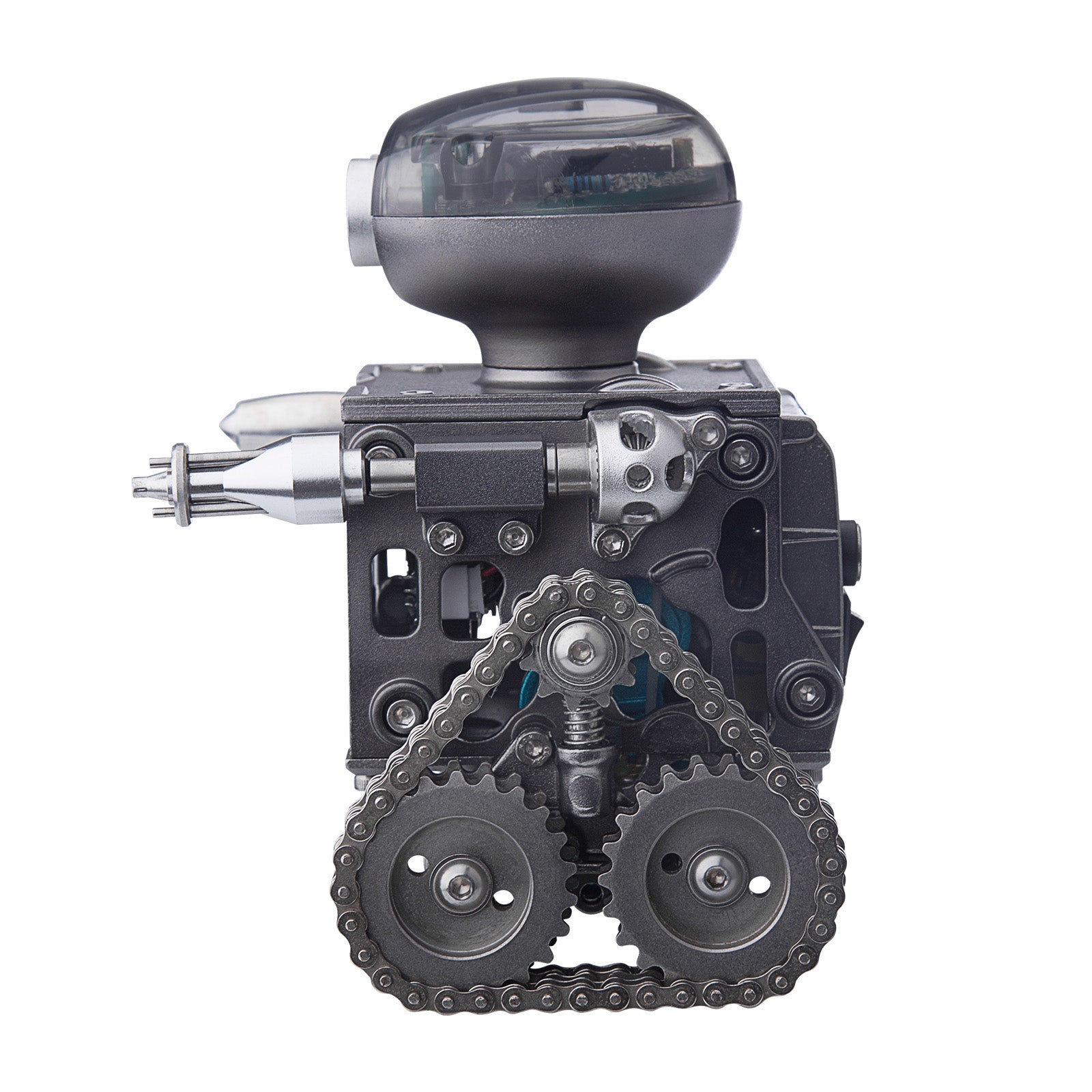 TECHING 160PCS DIY Metal Robot Tank Building Kit with Bluetooth Speaker&Remote Control&Puzzle Engine Assembly