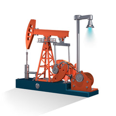 TECHING 219pcs 3D Metal Oil Pump Jack Model Kit - DIY Assembly Science Education Toy Gift with Light Oil Rig Educational Collection