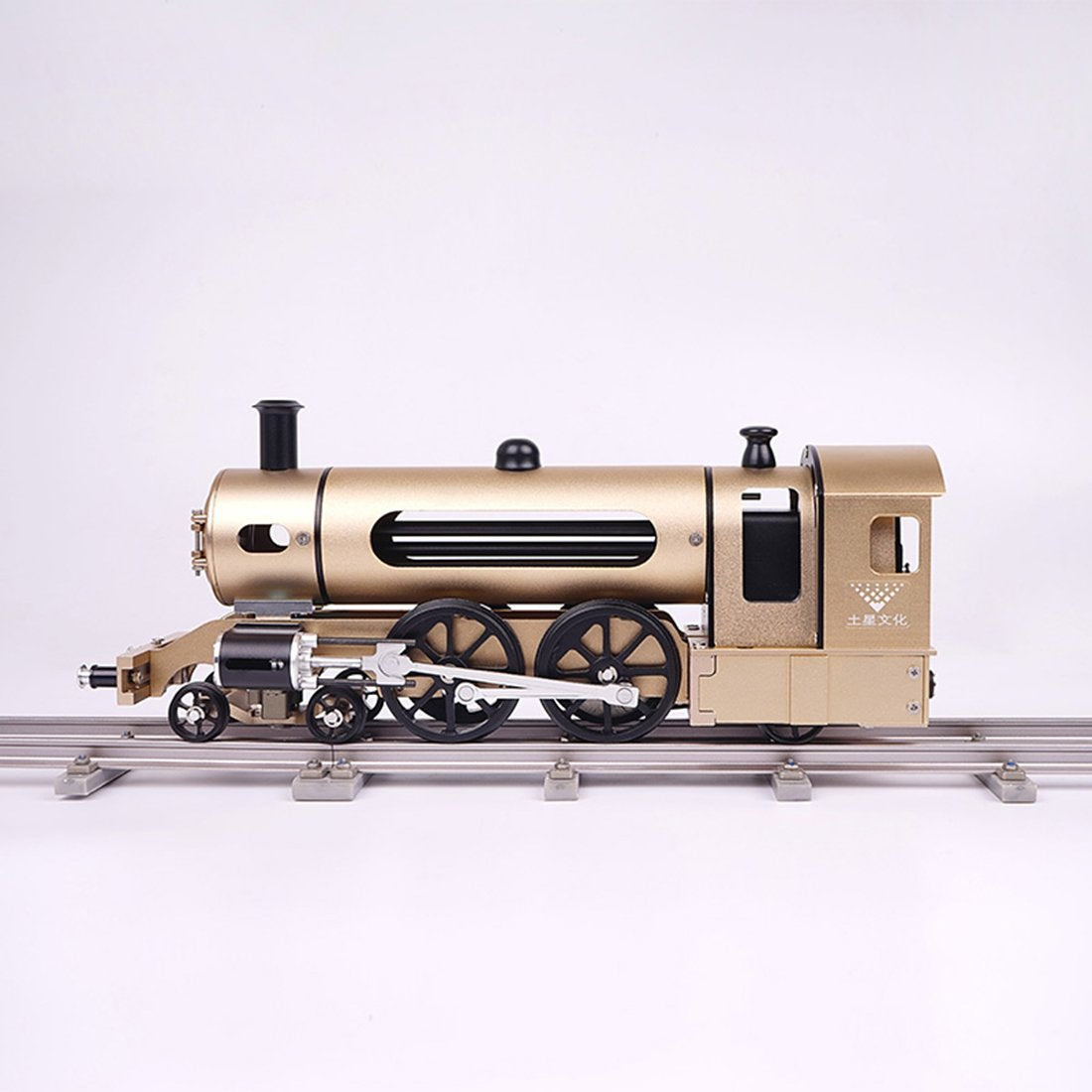 TECHING 387 pcs All Aluminum Steam Locomotive Train Assembly Kit with Tracks-STEM Toys Gifts