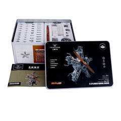 TECHING 5 Cylinder Radial Engine Model Kit - 1:6 Full Metal Aircraft Engine  - Build Your Own Radial Engine