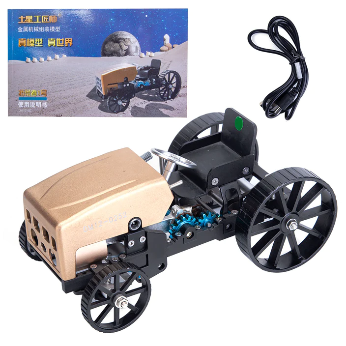 TECHING Creative Retro Tractor & Car Metal RC Assembled Model Kit - High Challenge Electric Gift Collection