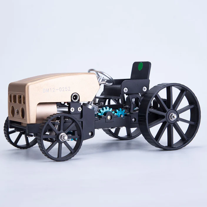 TECHING Creative Retro Tractor & Car Metal RC Assembled Model Kit - High Challenge Electric Gift Collection