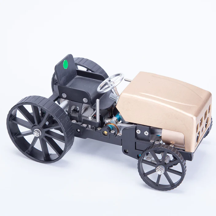 TECHING Creative Retro Tractor & Car Metal RC Assembled Model Kit - High Challenge Electric Gift Collection