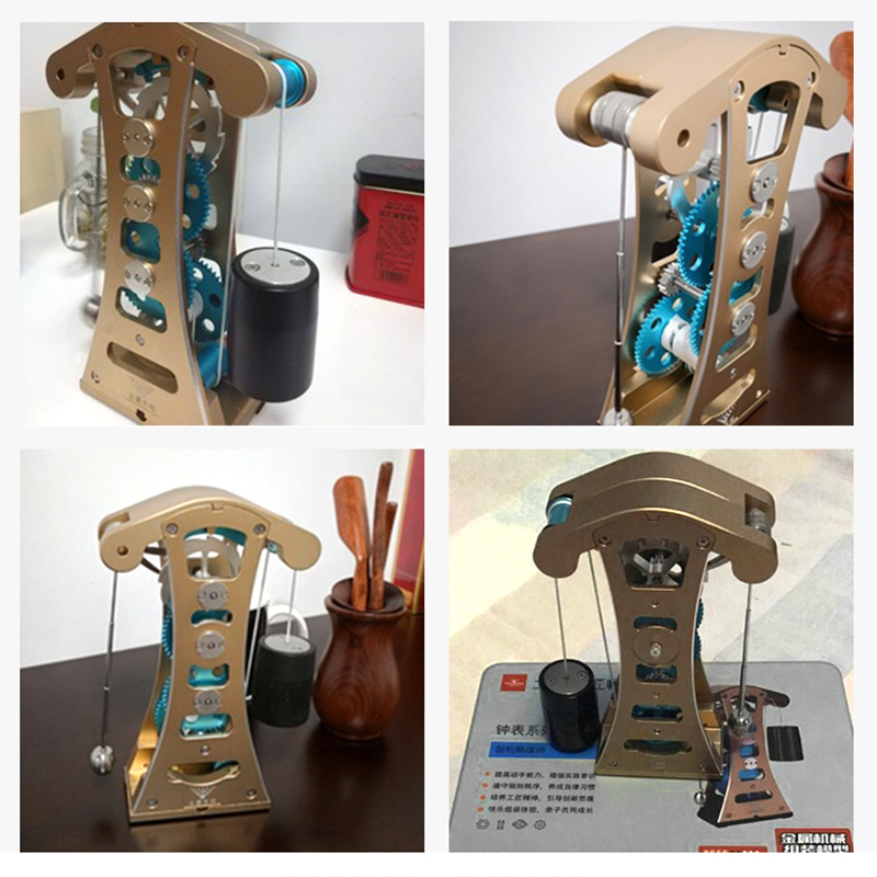 TECHING Full Metal Aluminum Alloy Galileo Pendulum Clock Stirling Engine Assembly Kit Building Toy Gift
