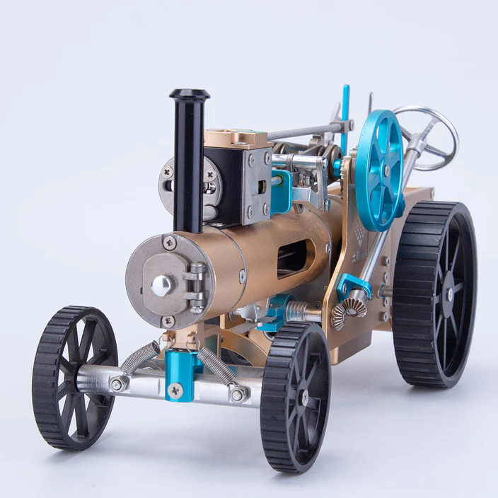 TECHING Full Metal Steam Car Engine Model Assembly Kit - High Challenge Collector's Gift and Decor