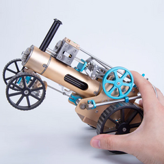 TECHING Full Metal Steam Car Engine Model Assembly Kit - High Challenge Collector's Gift and Decor