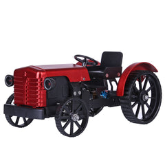 TECHING Mini APP-Controlled DIY Assembly Metal Red Tractor Model Remote Control Educational Toy & Gift Collection