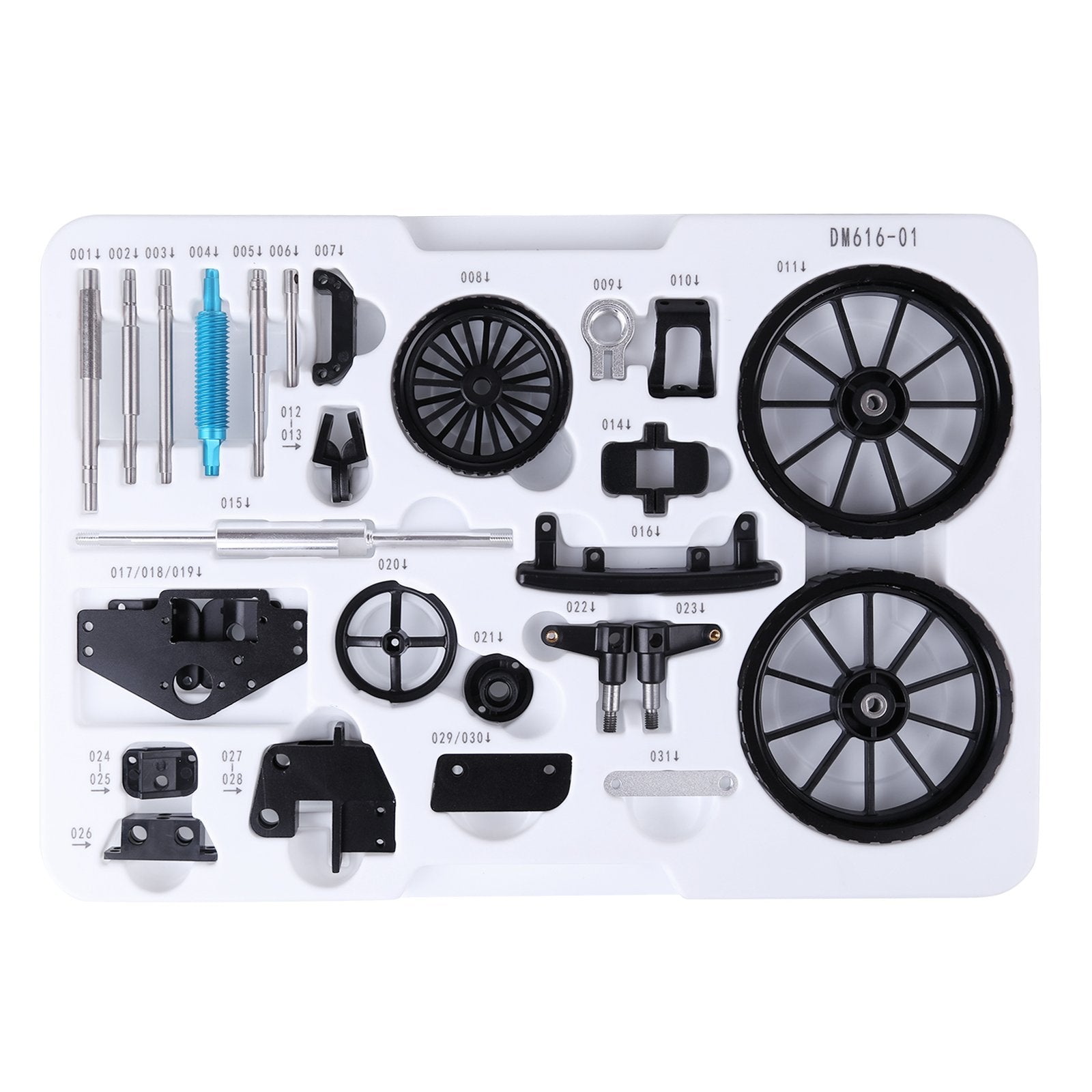 TECHING Mini APP-Controlled DIY Assembly Metal Red Tractor Model Remote Control Educational Toy & Gift Collection