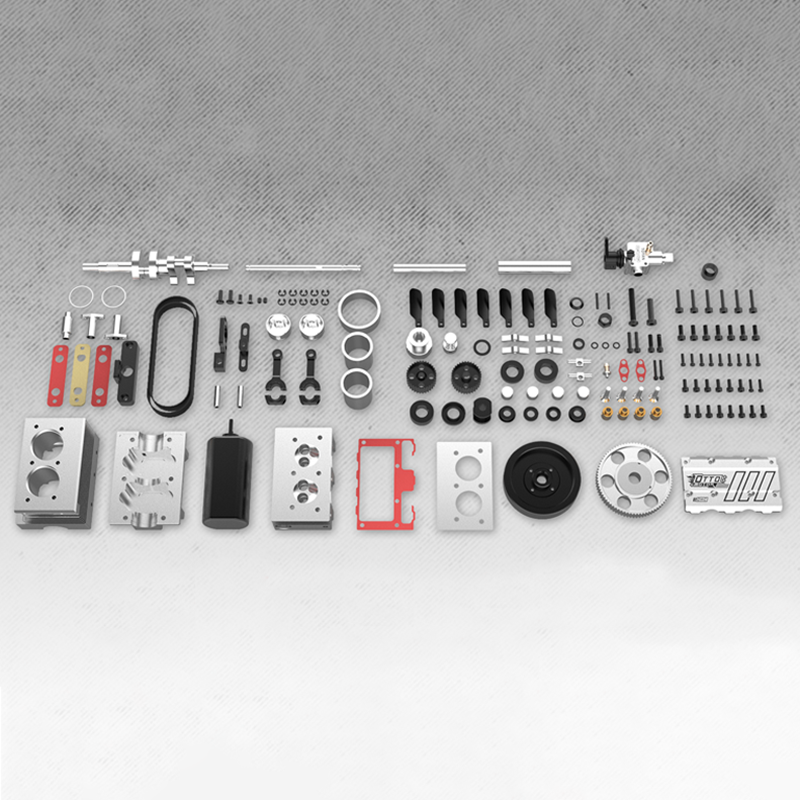 Kit de modèle de moteur nitro et méthanol TOYAN 7cc SOHC bicylindre en ligne 4 temps -FS-L200AC-OT