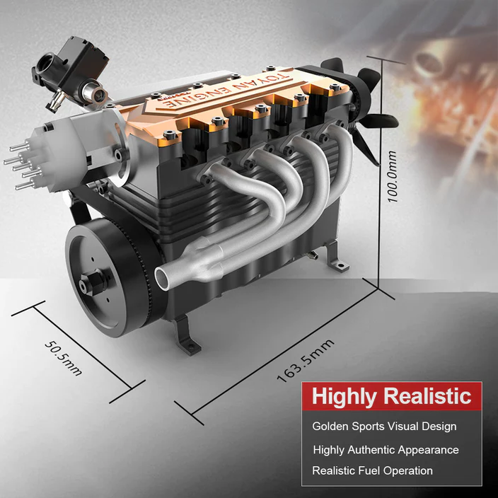 TOYAN FS-L400BGC 14CC Inline 4 Cylinder 4 Stroke OHC Water-cooled Gasoline Engine Model