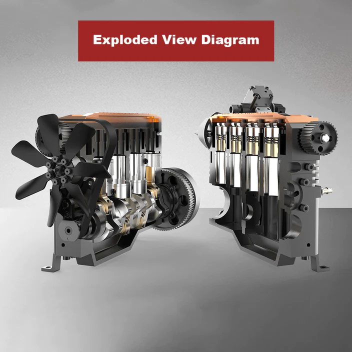 TOYAN FS-L400BGC 14CC Inline 4 Cylinder 4 Stroke OHC Water-cooled Gasoline Engine Model