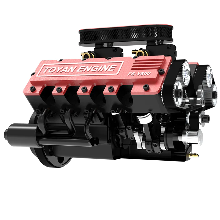 Moteur V8 Nitro TOYAN FS-V800 28cc - Construisez votre propre kit de modèle de moteur V8 fonctionnel