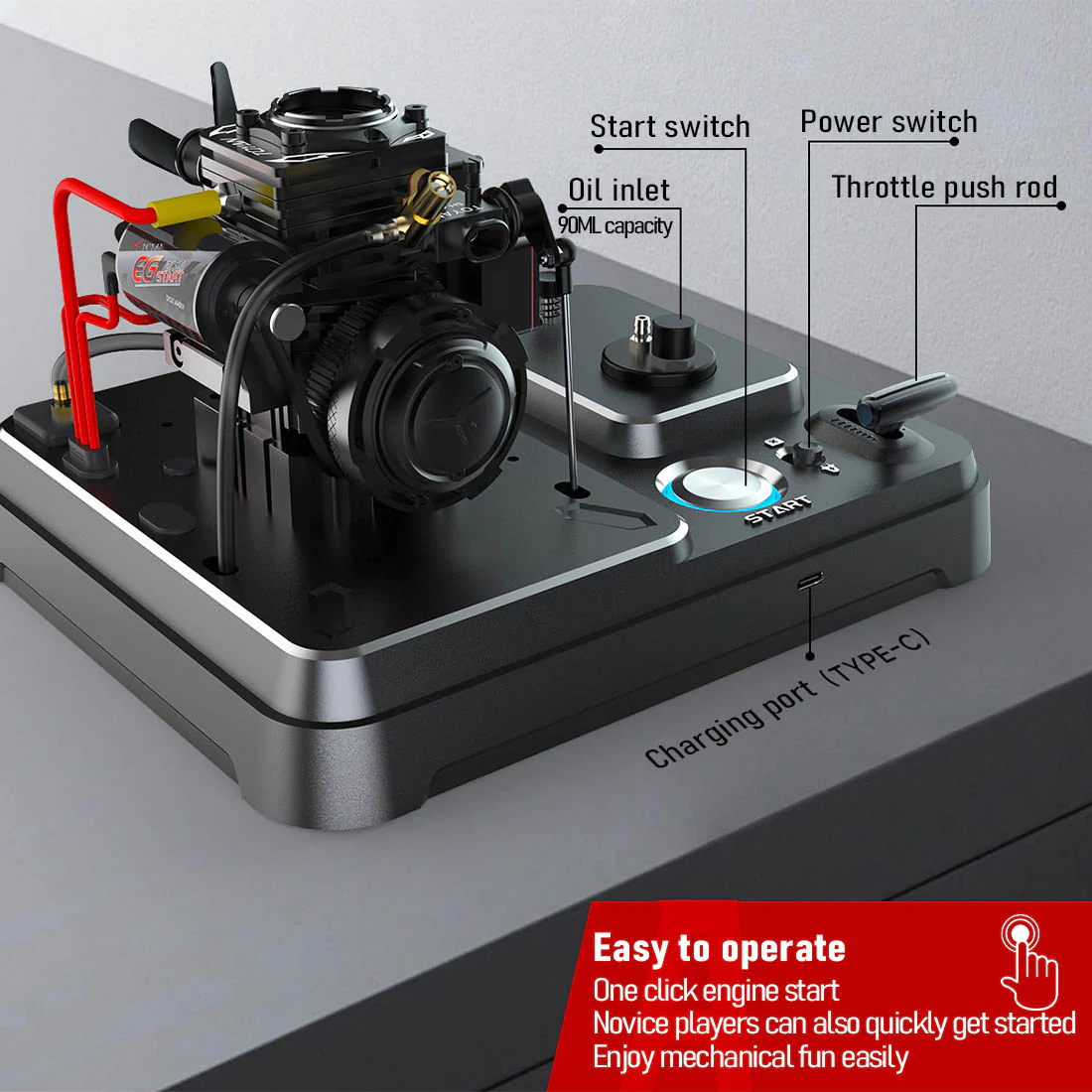 Modèle de moteur essence/nitro 4 temps TOYAN Premium Commemorative Edition FS-S100AT - Construisez votre propre moteur