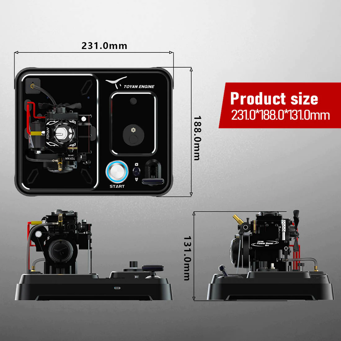 Modèle de moteur essence/nitro 4 temps TOYAN Premium Commemorative Edition FS-S100AT - Construisez votre propre moteur