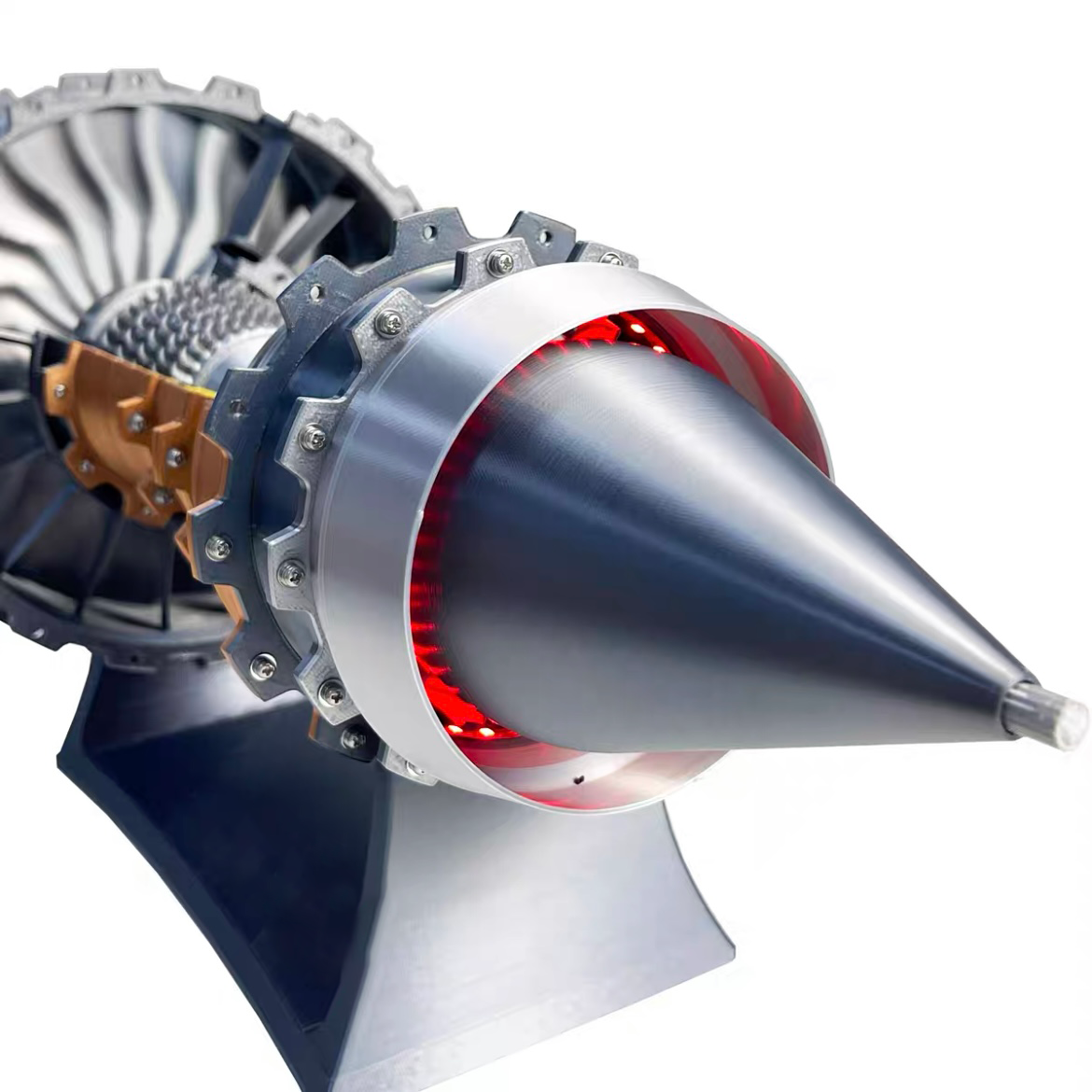 TR900 Large Colorful Turbofan Engine Model Kit with Adjustable Speed And Lighting Turbofan Engine Model(47cm/18.5Inch)