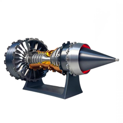 TR900 Large Colorful Turbofan Engine Model Kit with Adjustable Speed And Lighting Turbofan Engine Model(47cm/18.5Inch)