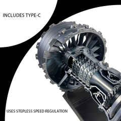 TR900 Large Turbofan Engine Model Kit with Adjustable Speed And Lighting Turbofan Engine Model(47cm/18.5Inch)