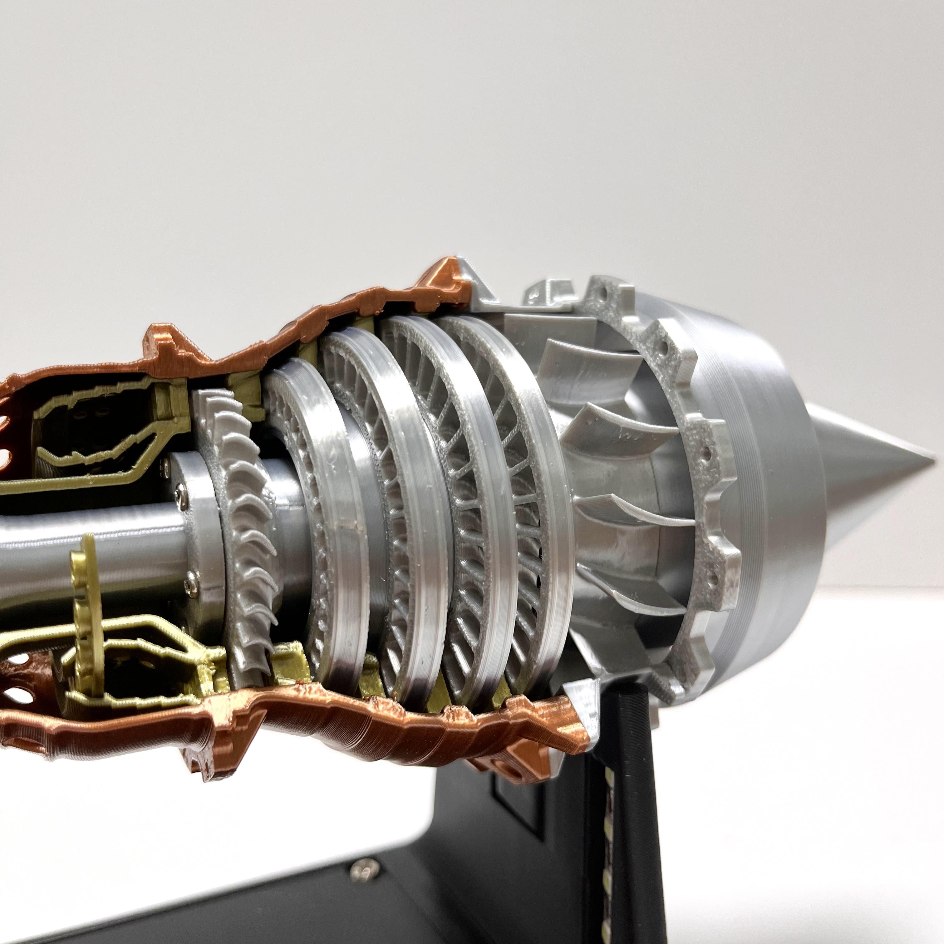 TR900 Turbofan Engine Model Kit Magnetic Base Twin Light Aeromodelling Kit Rechargeable with Illuminated Version For Gift