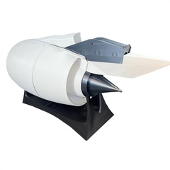 TR900 White Shell Turbofan Engine Model Kit - Aviation Simulation Engine Model with Adjustable Speed and Dual Light Design