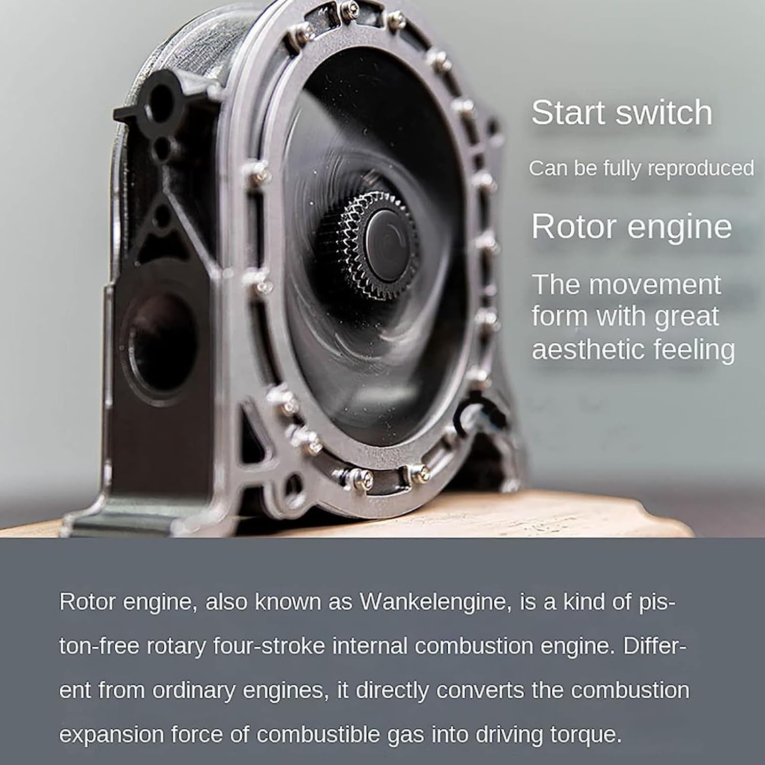Wankel Engine Model Metal Rotary Engine Kit for Tech Enthusiasts and Future Engineers - Build Your Own Engine Model
