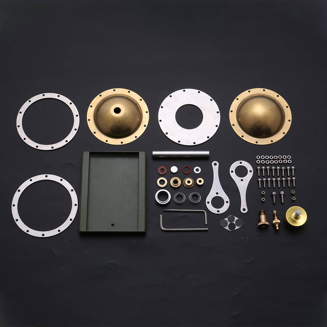 Assemblage de la suspension rotative UFO Hero&#39;s Steam Engine avec chaudière en cuivre