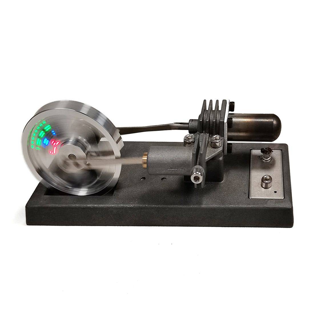 Kit de moteur Stirling à volant lumineux de type γ à assembler soi-même, jouet expérimental
