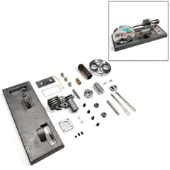 Kit de moteur Stirling à volant lumineux de type γ à assembler soi-même, jouet expérimental