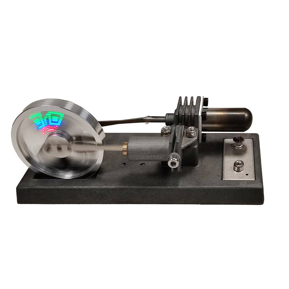 Kit de moteur Stirling à volant lumineux de type γ à assembler soi-même, jouet expérimental