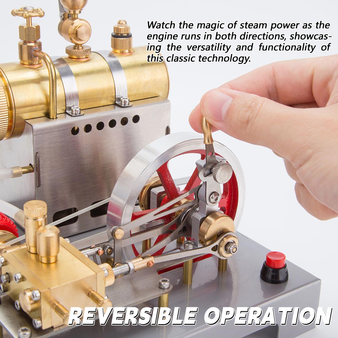 RETROL SE-02 Kit de modèles de chaudière à vapeur à moulin horizontal à monter soi-même avec générateur et lampadaire