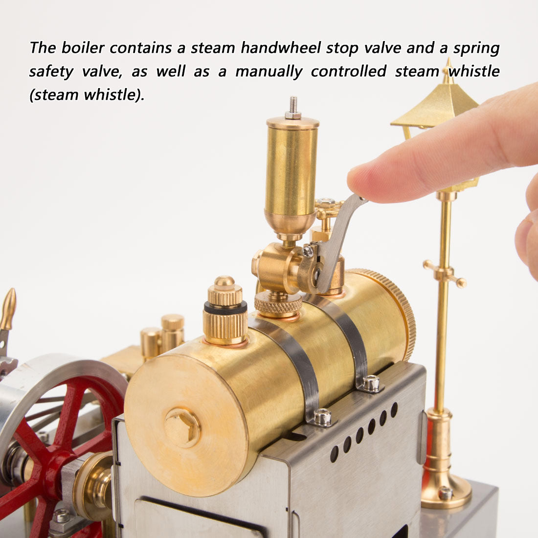 RETROL SE-02 Kit de modèles de chaudière à vapeur à moulin horizontal à monter soi-même avec générateur et lampadaire