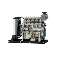 TECHING 1:10 Full Metal Mini L4 Diesel Engine Model Kit - DIY 4 Cylinder OHV Engine